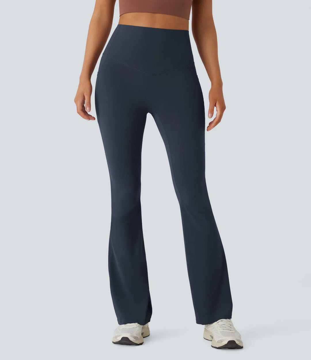 Halara UltraSculpt High Waisted Tummy Control Pocket Shaping Yoga Bootcut Leggings