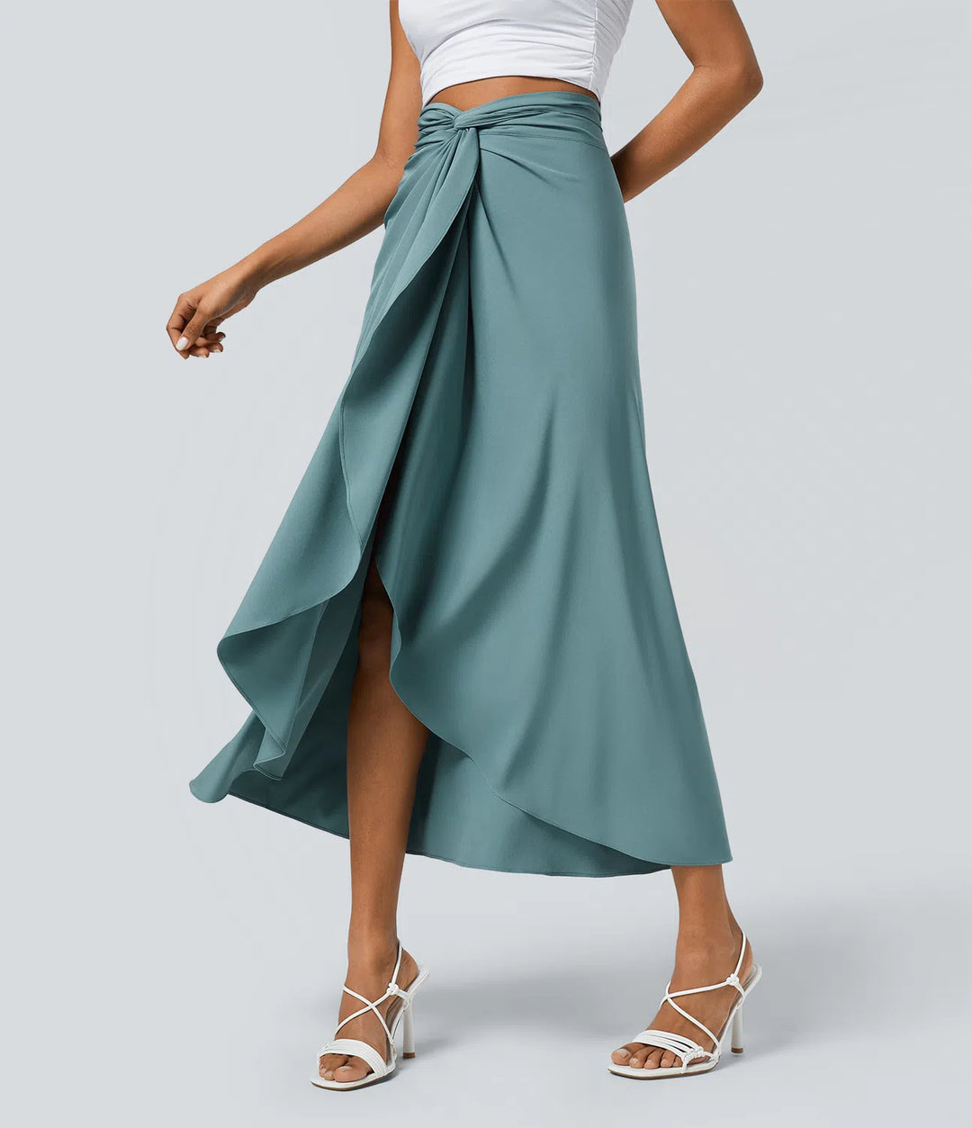 Breezeful High Waisted Wrapped Tie Back Quick Dry Skirt