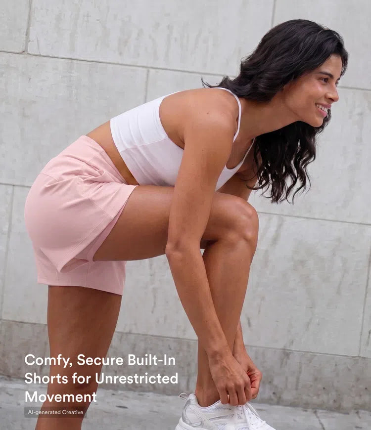 SoftlyZero Airy Super High Waisted 2-in-1 InstantCool Yoga Shorts 7" with Pockets