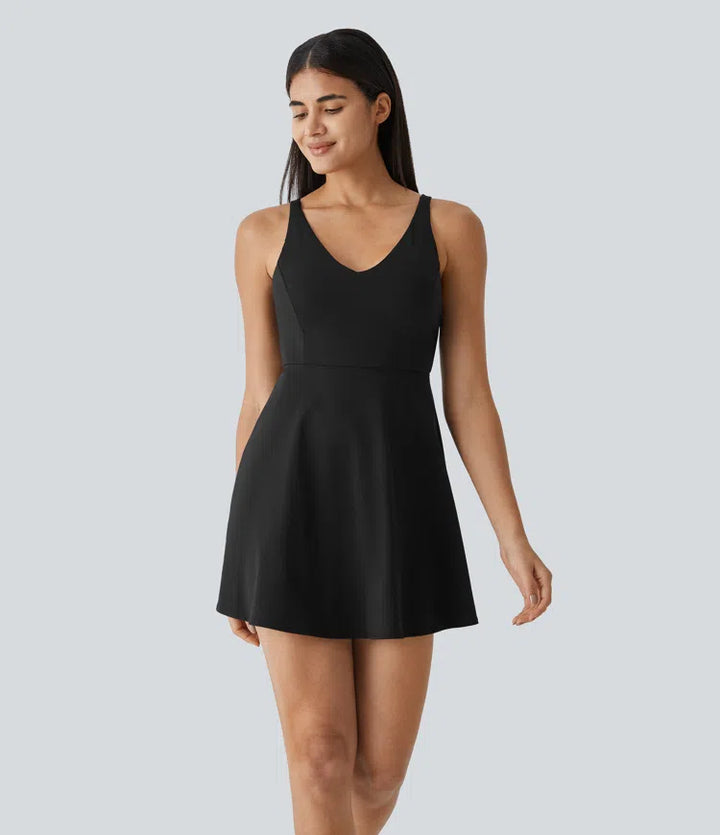 SoftlyZero Plush 2-Piece Pocket Dance Active Dress