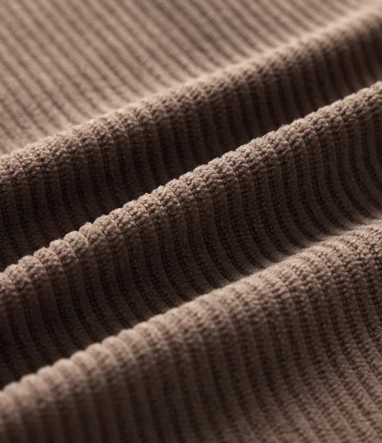 Mini Corduroy Casual Dress with Pockets