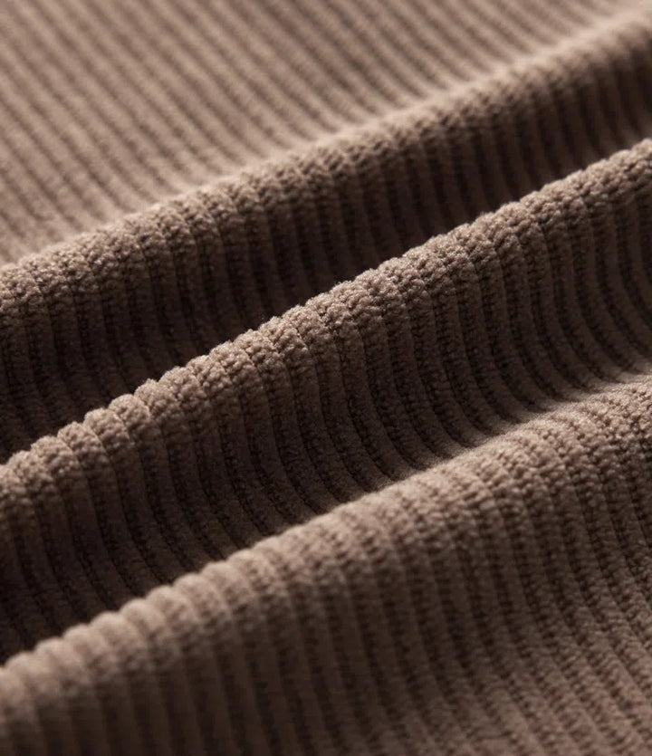 Mini Corduroy Casual Dress with Pockets
