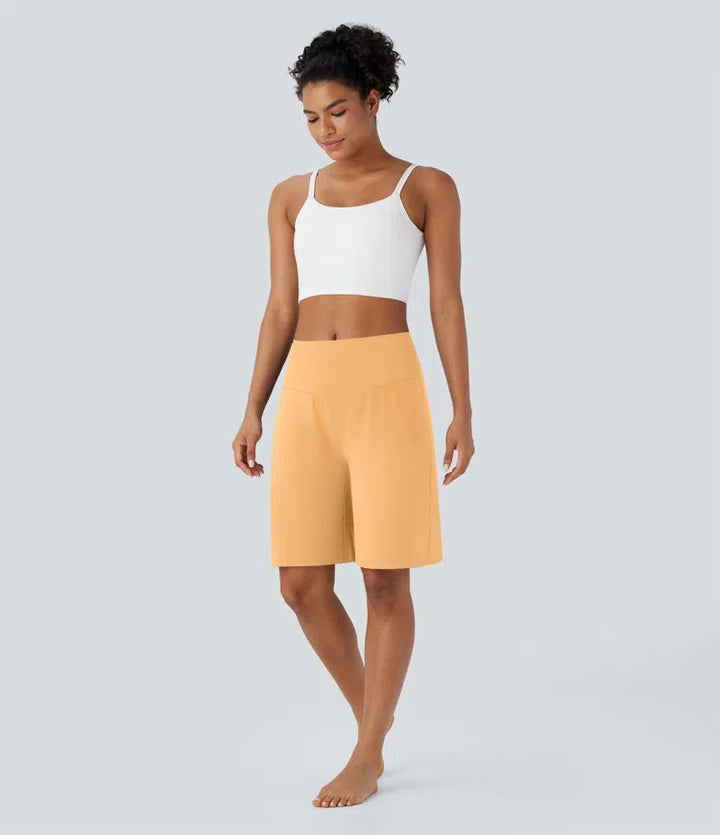 SoftlyZero Airy High Waisted Pockets InstantCool Yoga Bermuda Shorts
