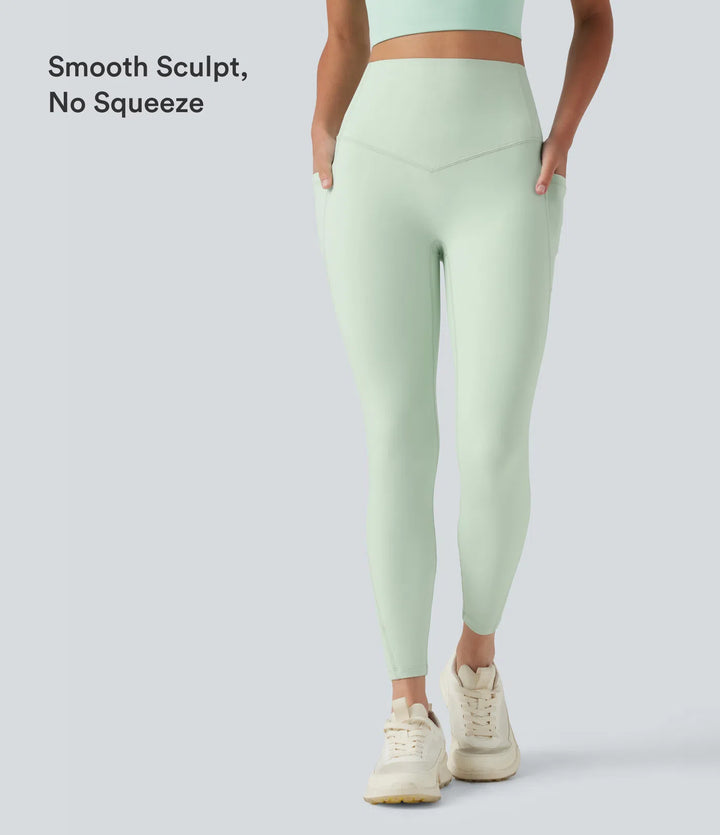 Halara UltraSculpt High Waisted Tummy Control Shaping Workout Leggings with Pockets