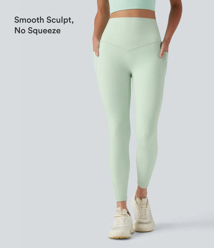 Halara UltraSculpt High Waisted Tummy Control Shaping Workout Leggings with Pockets