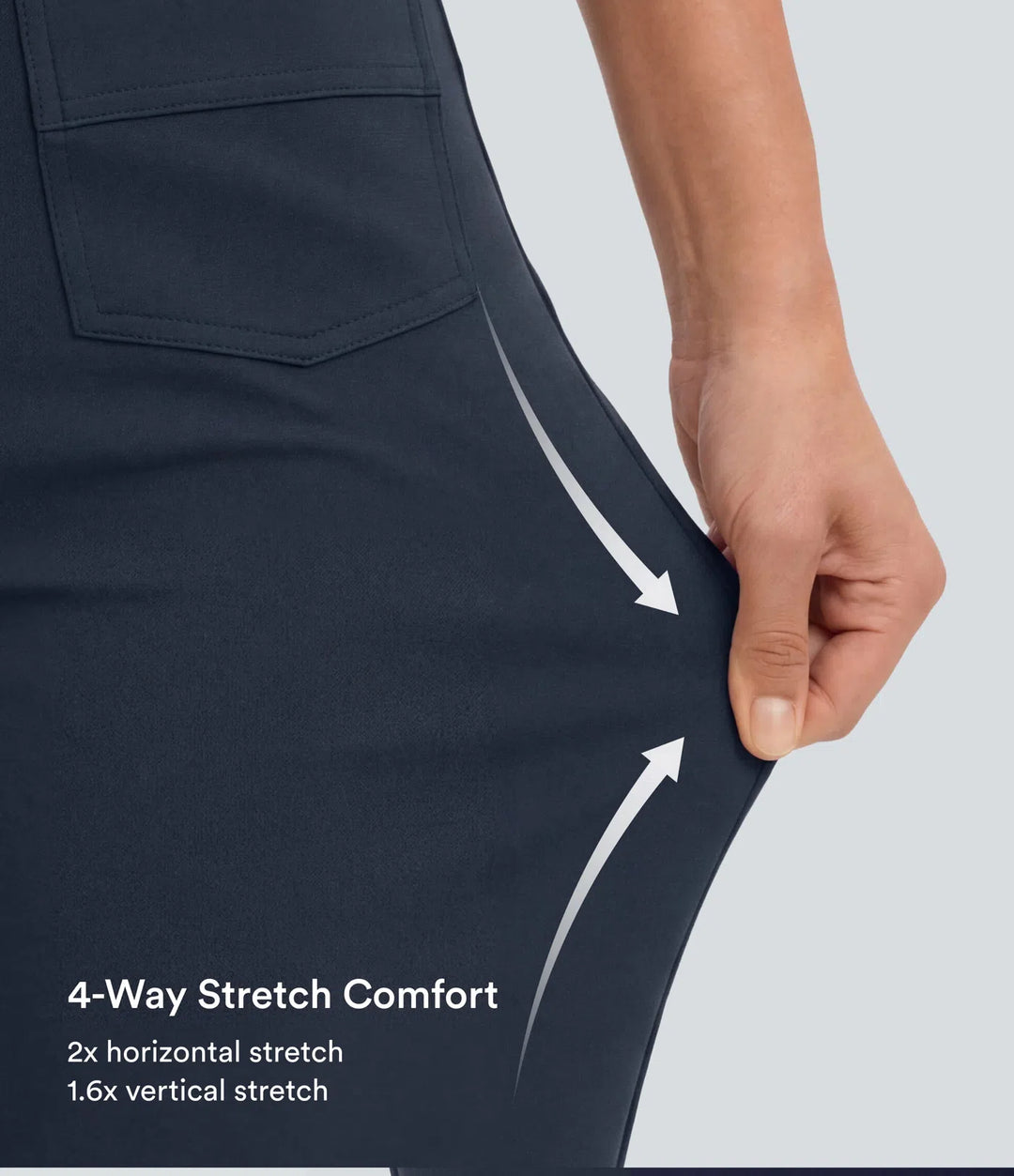 DayStretch High Waisted Pockets Straight Leg Casual Pants