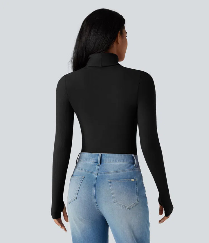 Halara HeatCore Turtleneck Long Sleeve Thumb Hole Casual Warming Top