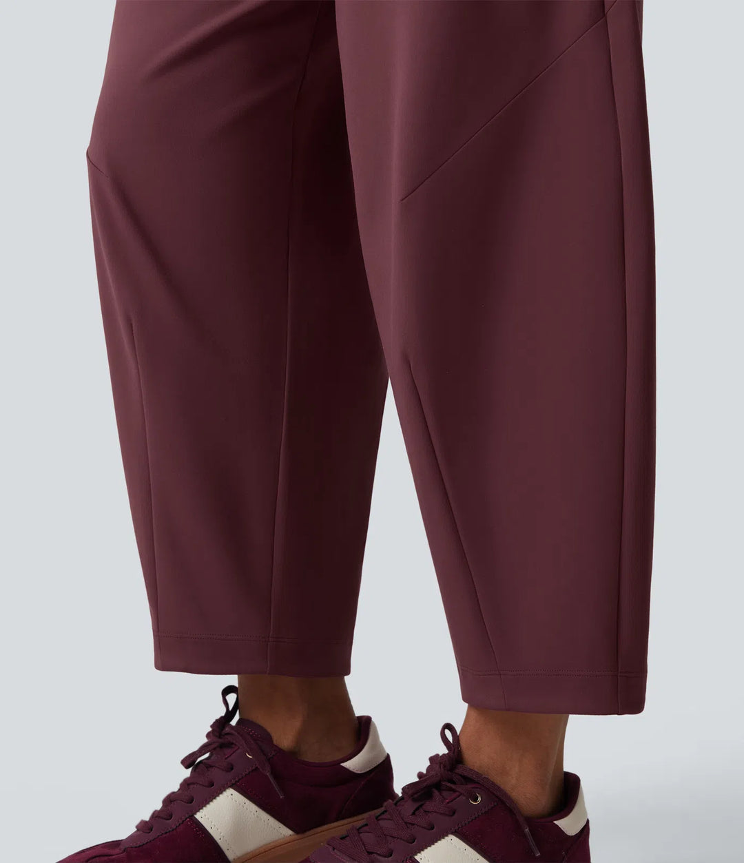 DayStretch Mid Rise Casual Barrel Leg Baggy 7/8 Pants with Pockets