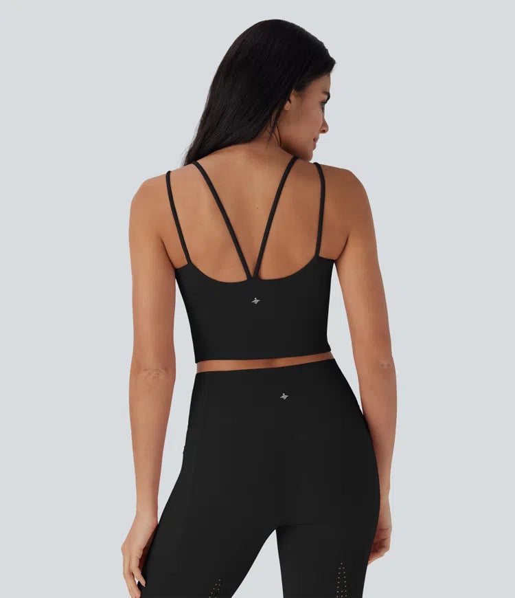 Halara UltraSculpt Cool Quick Dry Cropped Yoga Tank Top-UPF50+