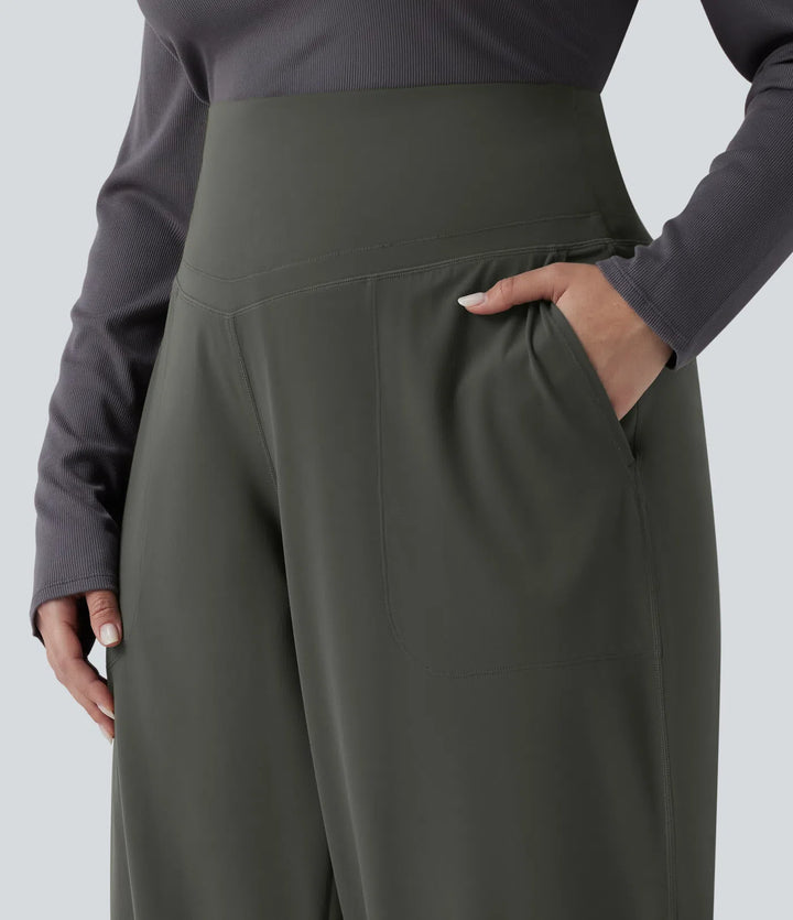 Halara UltraSculpt High Waisted Tummy Control Straight Leg Yoga Plus Size Pants with Pockets
