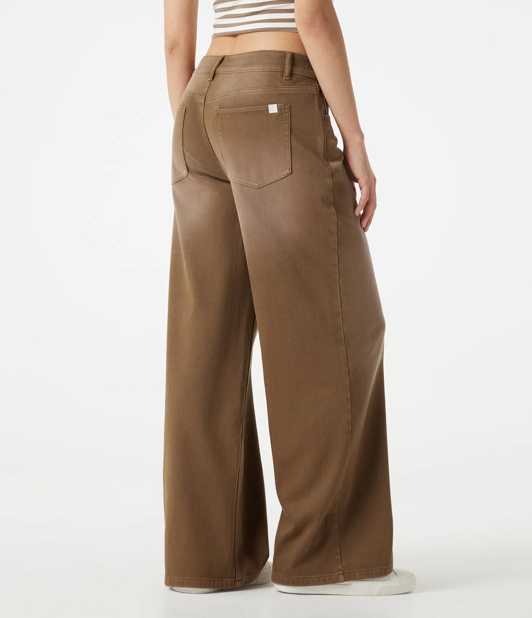 Halara Flex Asymmetric Low Rise Wide Leg Colorful Washed Casual Jeans with Pockets