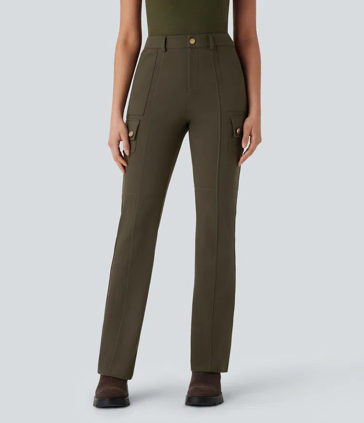 DayStretch Mid Rise Pockets Hiking Cargo Bootcut Pants