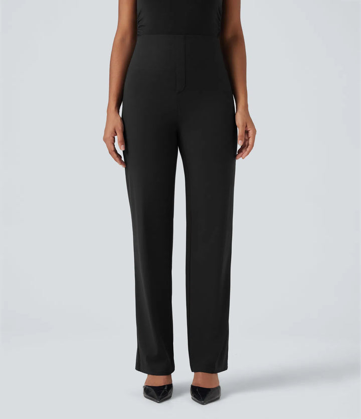 Halara UltraSculpt High Waisted Tummy Control Straight Leg Work Pants with Pockets