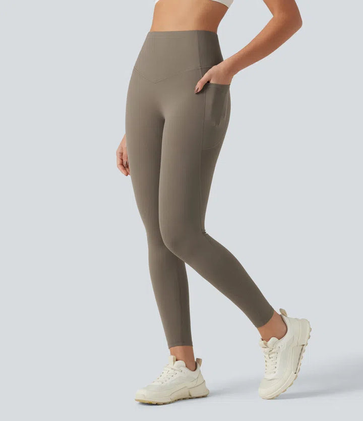 Halara UltraSculpt High Waisted Tummy Control Pocket Shaping Training Leggings