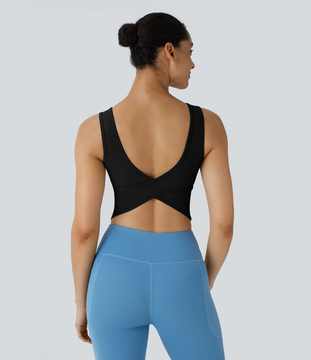 U Neck Crossover Barre Ballet Dance Tank Top A-D Cups