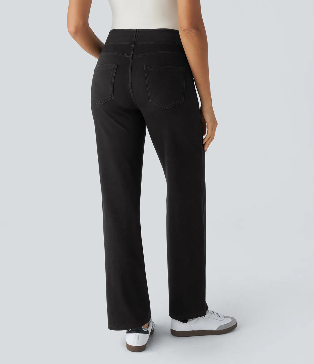 Halara Flex High Waisted Pockets Straight Leg Work Jeans