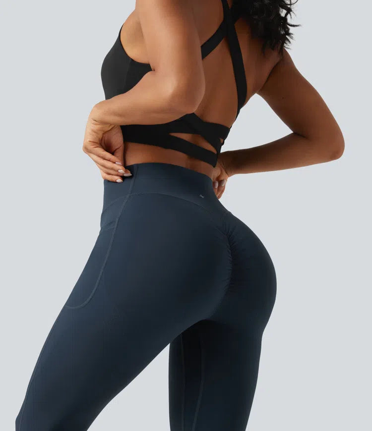 Halara UltraSculpt High Waisted Scrunch Butt Lifting Tummy Control Shaping Training Leggings with Pockets