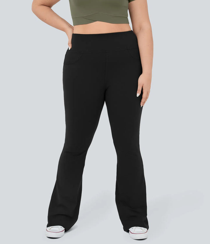 DayStretch High Waisted Pocket Flare Yoga Plus Size Leggings
