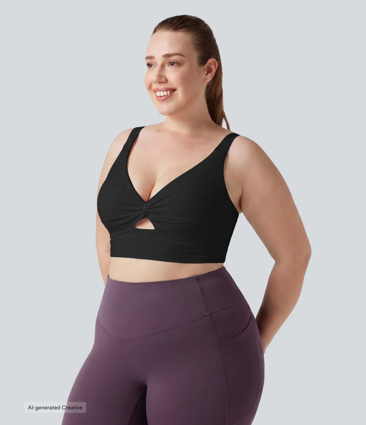 Plus Size Halara UltraSculpt Light Support Molded Cups Push-Up Yoga Sports Bra