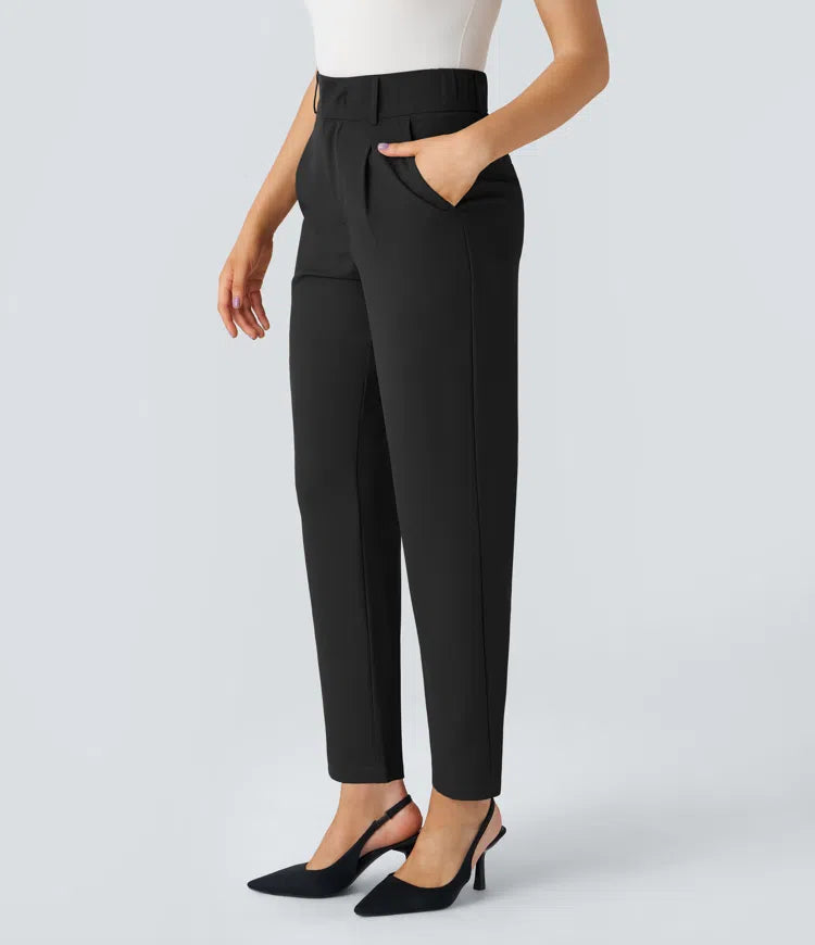 Halara Flex High Waisted Pocket Solid Work Tapered Pants