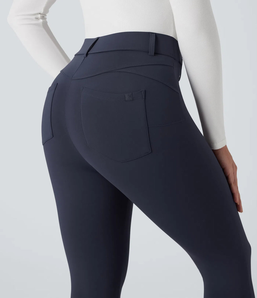 SoftlyZero Plush Thermal High Waisted Casual 7/8 Leggings with Pockets