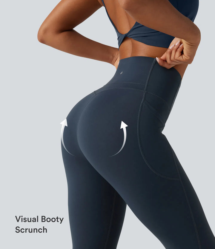 Halara UltraSculpt Curvy High Waisted Tummy Control Shaping Yoga Leggings with Pockets