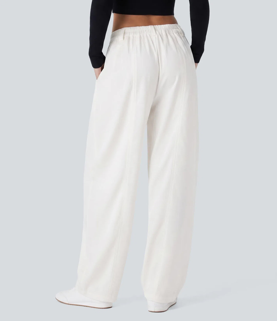 Mid Rise Pocket Barrel Leg Baggy Work Pants