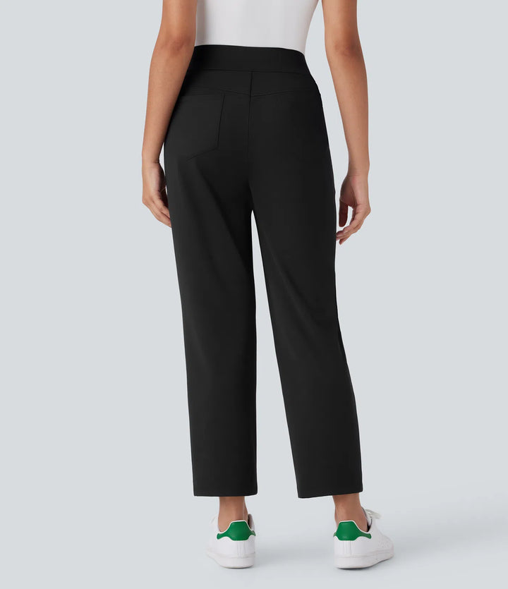 Mid High Waisted Pockets Quick Dry Golf Pants-Golf Tee-UPF40+