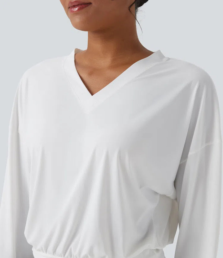 V-neck Oversized Quick Dry Yoga Sports Top