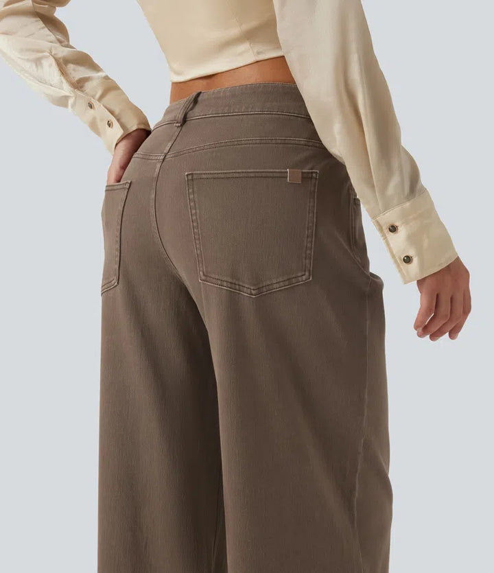 Halara Flex Low Rise Wide Leg Casual Jeans with Pockets