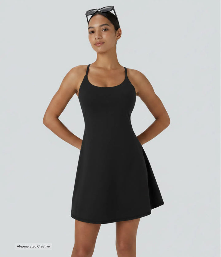 SoftlyZero Plush Backless Active Dress