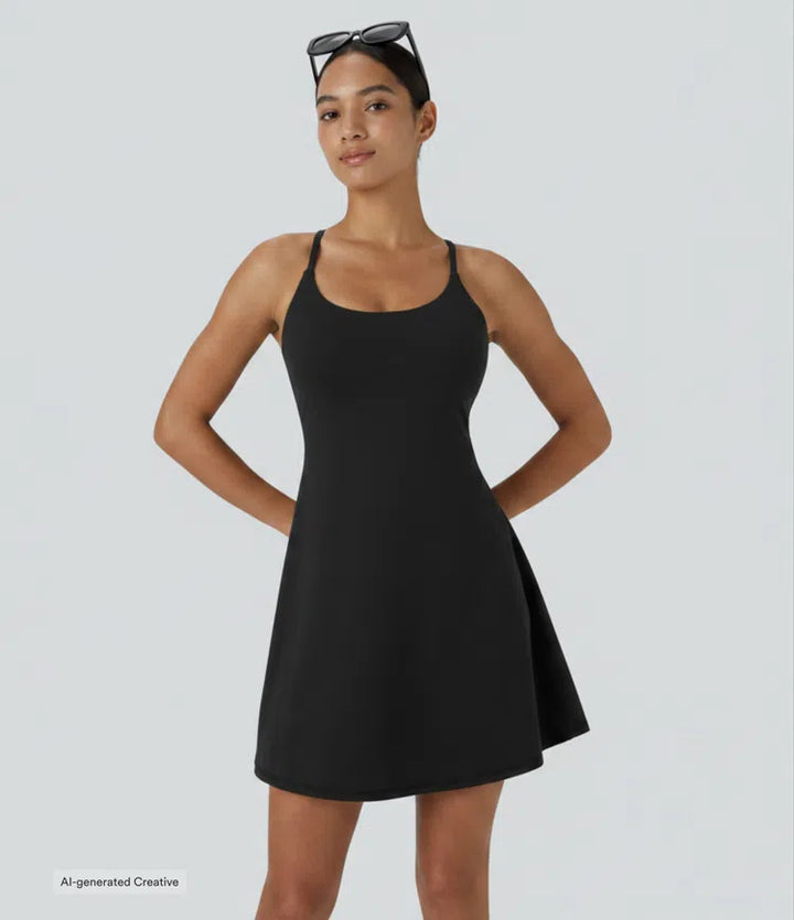 SoftlyZero Plush Backless Active Dress