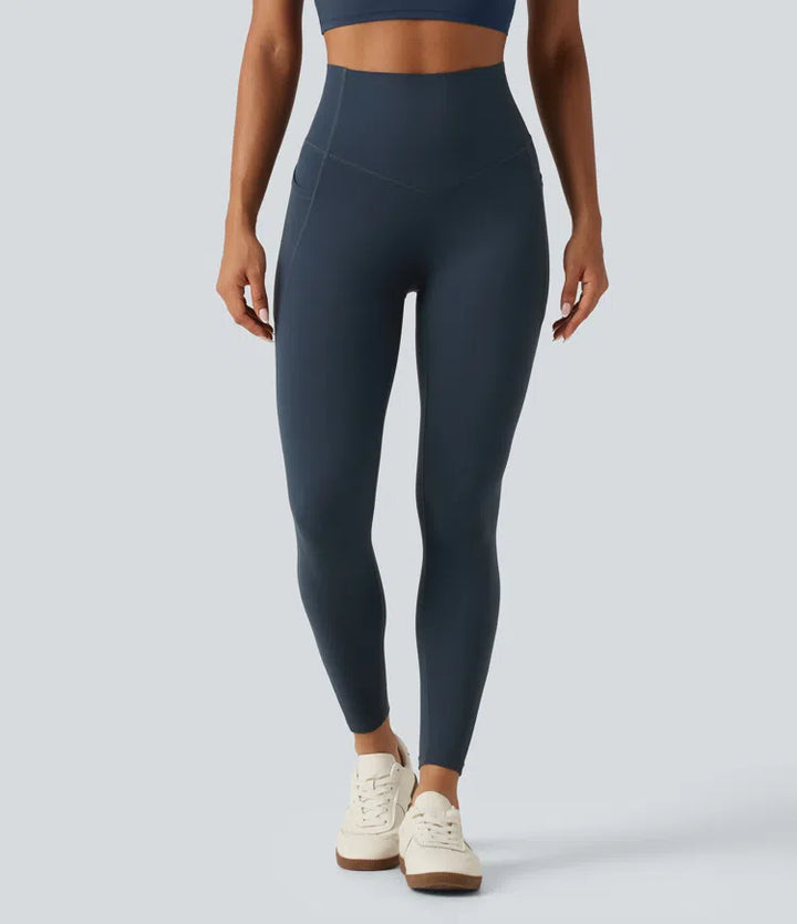 Halara UltraSculpt Curvy High Waisted Tummy Control Shaping Yoga Leggings with Pockets