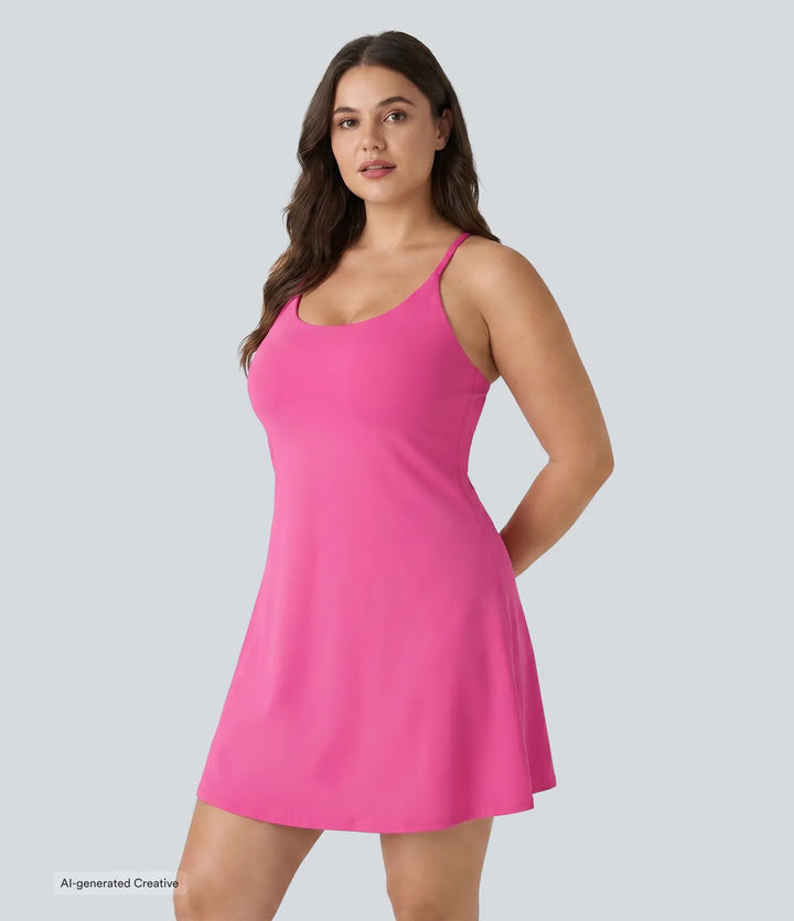 SoftlyZero Plush Active Plus Size Dress-Longer Length-Easy Peezy Edition