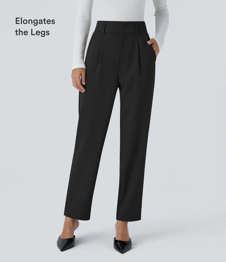 Halara Flex High Waisted Pocket Solid Work Tapered Pants