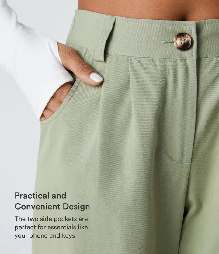 Mid Rise Casual Joggers with Pockets