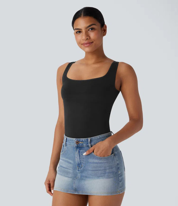 OneForm Seamless Flow Square Neck Lounge Shapewear Tank Top
