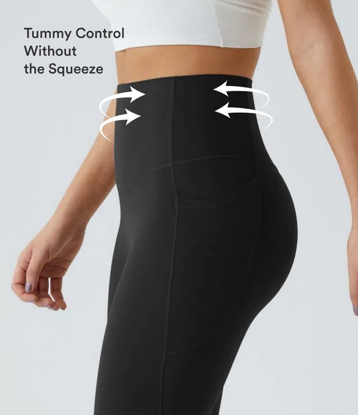 Halara UltraSculpt High Waisted Tummy Control Pocket Shaping Training Capri Leggings