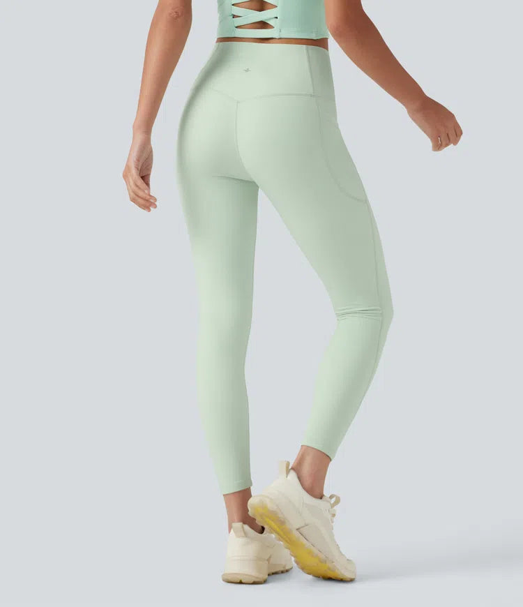 Halara UltraSculpt High Waisted Tummy Control Shaping Workout Leggings with Pockets