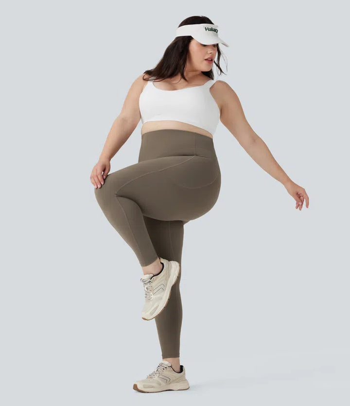 Plus Size Halara UltraSculpt High Waisted Butt Lifting Tummy Control Shaping Training Leggings with Pockets