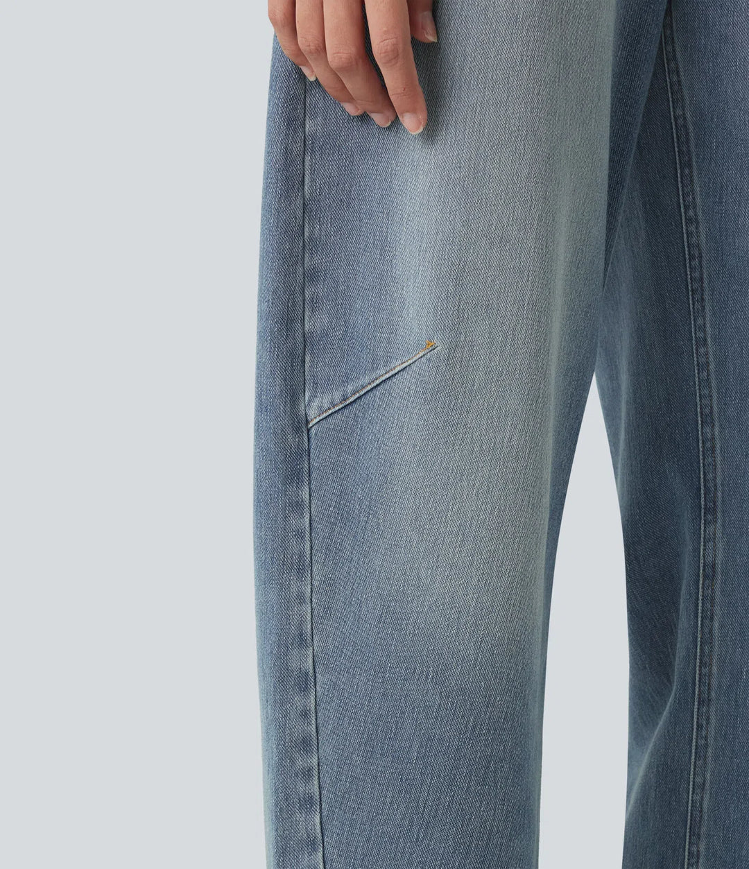 Halara Flex High-waisted Casual Barrel Leg Jeans with Pockets