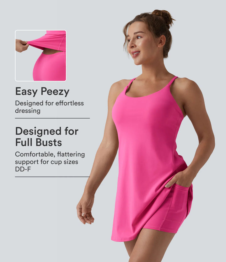 Softlyzero Plush Backless Active Dress-Easy Peezy Edition DD-F