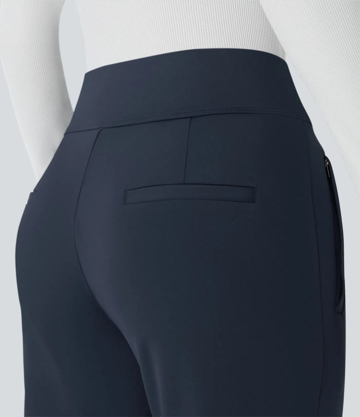 Halara Flex DayStretch Mid Rise Side Zipper Pocket Work Flare Pants