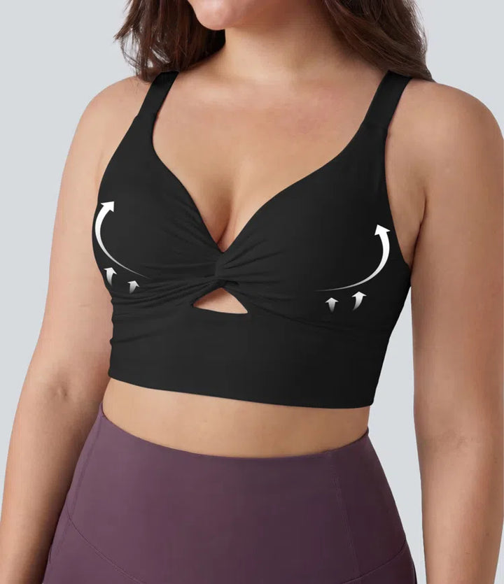 Plus Size Halara UltraSculpt Light Support Molded Cups Push-Up Yoga Sports Bra
