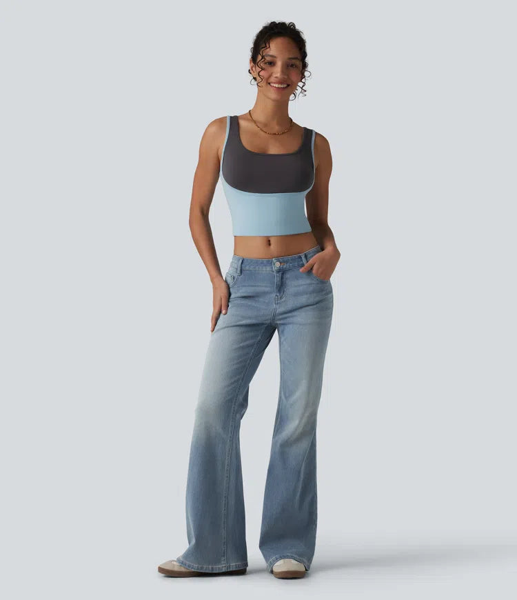 Halara Flex Low Rise Flare Casual Jeans with Pockets