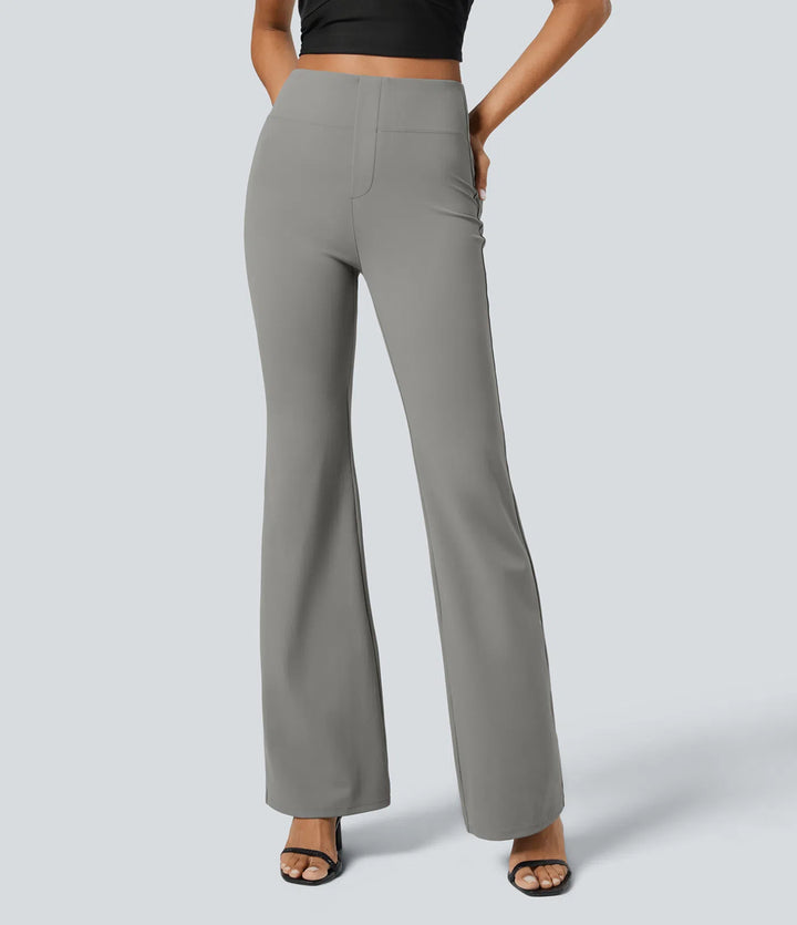 Halara Flex High Waisted Back Side Pocket Slight Flare Work Pants