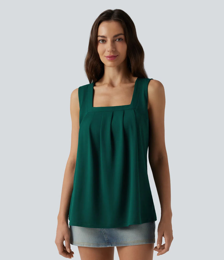 Square Neck Casual Tank Top