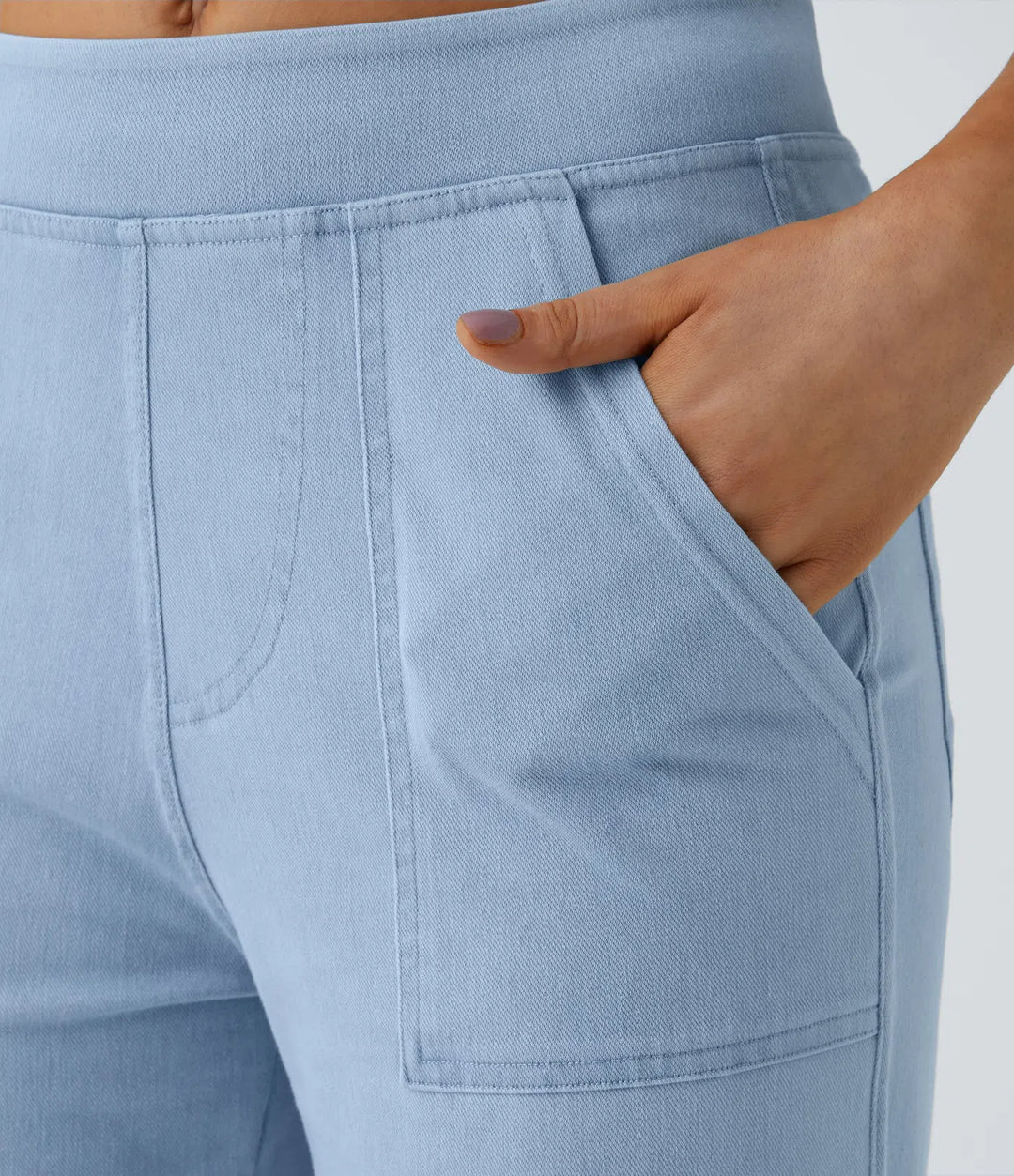 Halara Flex Mid Rise Pockets Straight Leg Casual Cargo Jeans