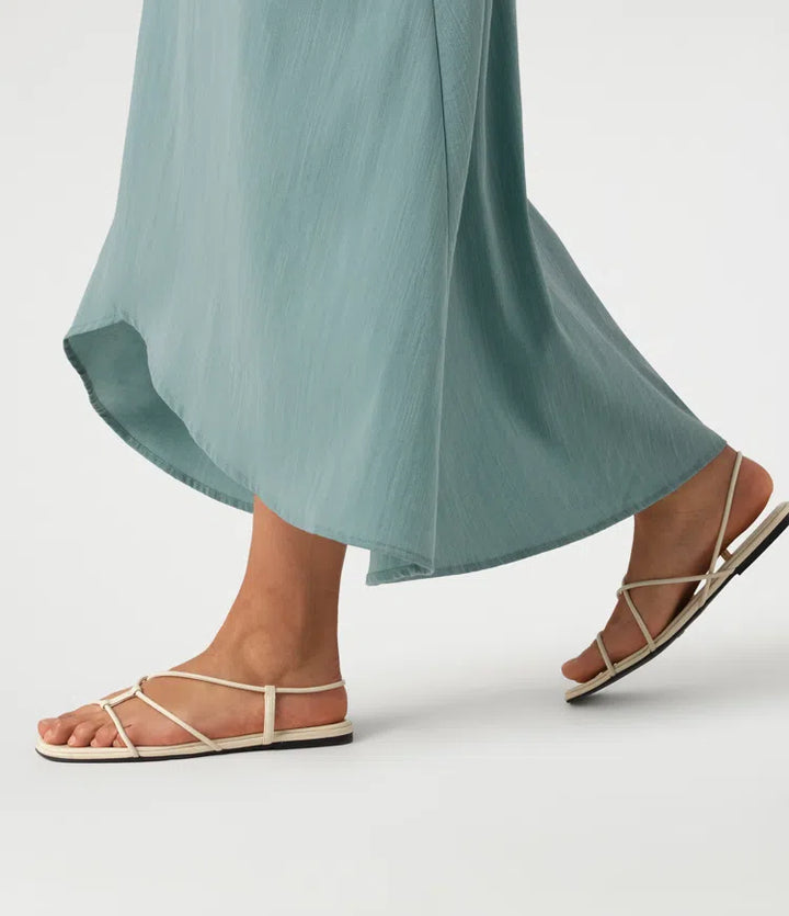 High Waisted High Low Maxi Casual Linen-Feel Skirt