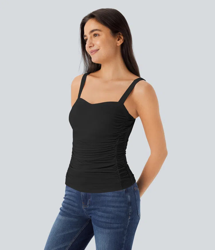 Ruched Casual Tank Top